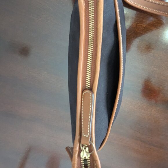 Coach vintage Cavas Leather  Shoulder Bag Crossbody Black Brown - Picture 8 of 16